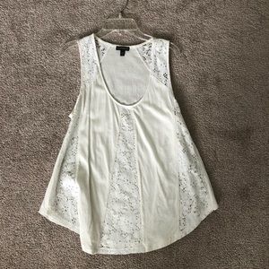 Express White Lace Tank